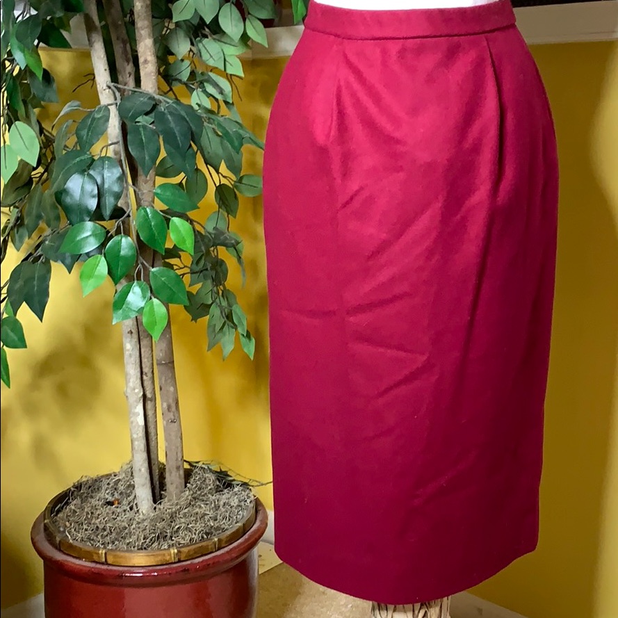 Pendleton Raspberry Wool Skirt